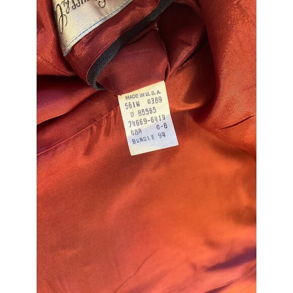 VTG Levis Strauss Business Class Sport Coat Blazer 48R Blue USA - Picture 8 of 12